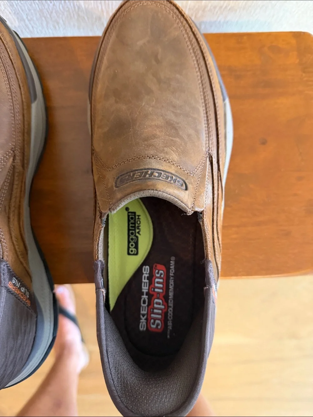 Skechers Men's Brown Slip-On Casual Relaxed fit Loafers